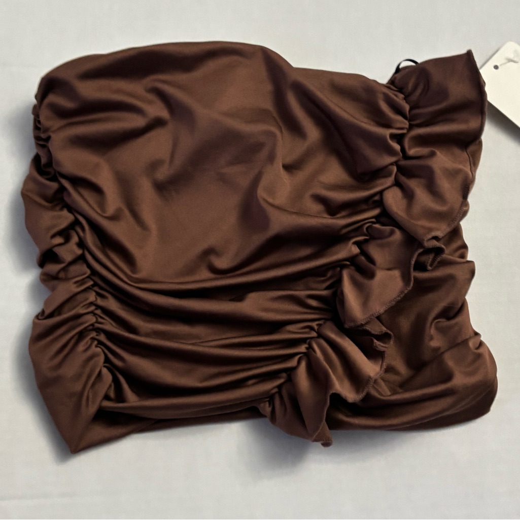 New! Gaze Women’s Tub Top Brown Color Size Medium